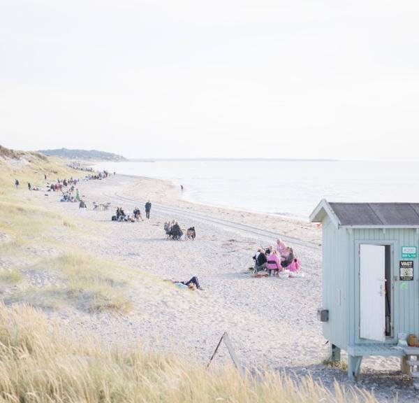 Middag på stranden i Liseleje