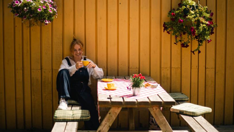 Kaffe og kage på Frederiksværk Camping